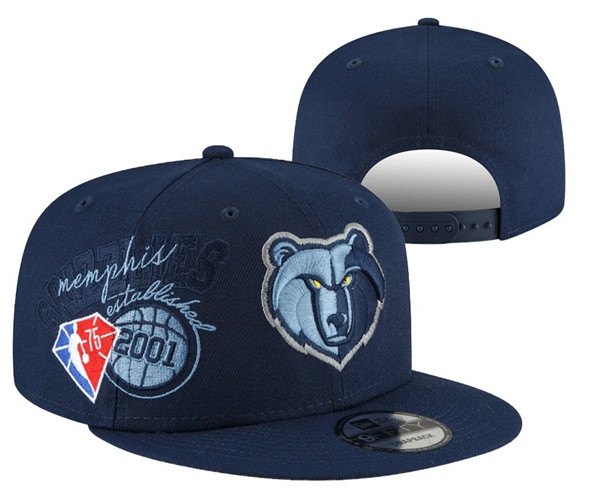 Memphis Grizzlies Stitched 75th Anniversary Snapback Hats 004